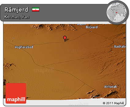 Physical Panoramic Map of Rāmjerd