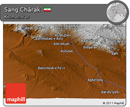 Physical Panoramic Map of Sang Chārak