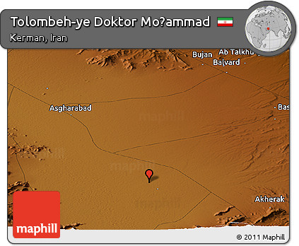 Physical Panoramic Map of Tolombeh-ye Doktor Moḩammad