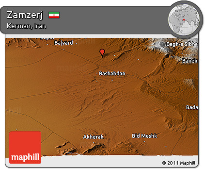Physical Panoramic Map of Zamzerj
