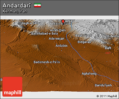 Physical Panoramic Map of Andardarī