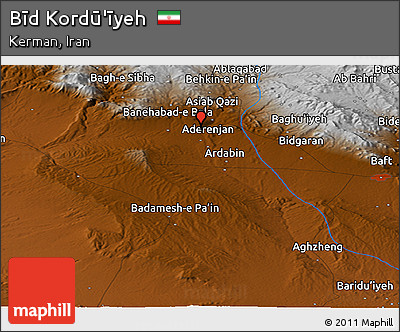 Physical Panoramic Map of Bīd Kordū'īyeh