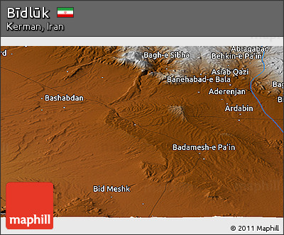 Physical Panoramic Map of Bīdlūk
