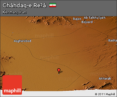 Physical Panoramic Map of Chāhdaq-e Reẕā