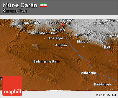 Physical Panoramic Map of Mūr-e Darān