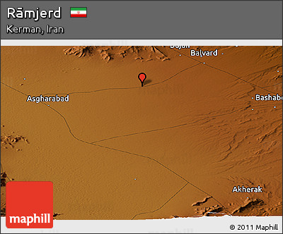 Physical Panoramic Map of Rāmjerd