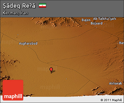 Physical Panoramic Map of Şādeq Reẕā