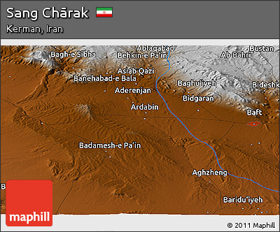 Physical Panoramic Map of Sang Chārak