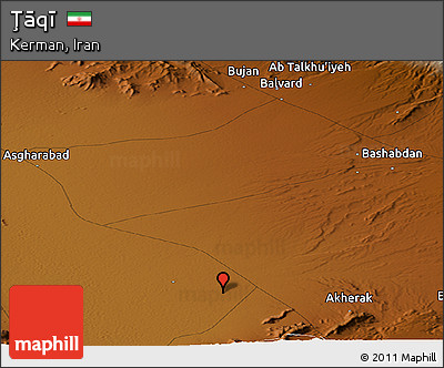 Physical Panoramic Map of Ţāqī