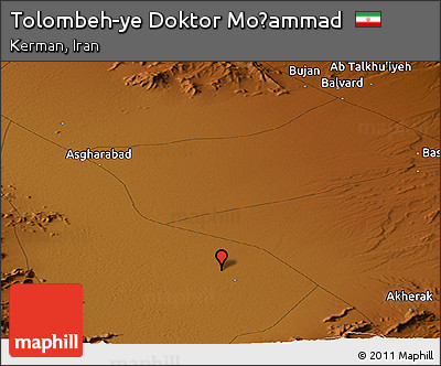 Physical Panoramic Map of Tolombeh-ye Doktor Moḩammad
