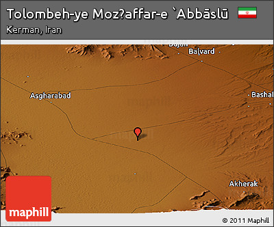 Physical Panoramic Map of Tolombeh-ye Moz̧affar-e `Abbāslū
