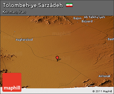 Physical Panoramic Map of Tolombeh-ye Sarzādeh