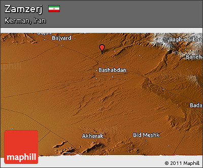 Physical Panoramic Map of Zamzerj
