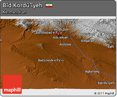 Physical Panoramic Map of Bīd Kordū'īyeh
