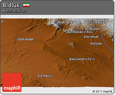Physical Panoramic Map of Bīdlūk