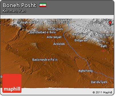 Physical Panoramic Map of Boneh Posht