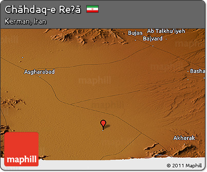 Physical Panoramic Map of Chāhdaq-e Reẕā