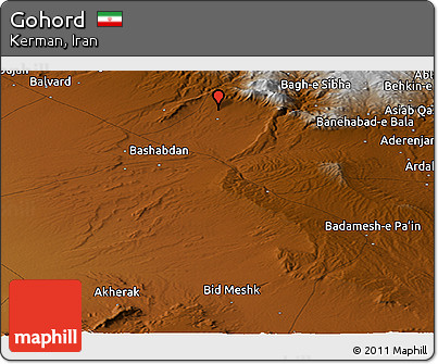 Physical Panoramic Map of Gohord