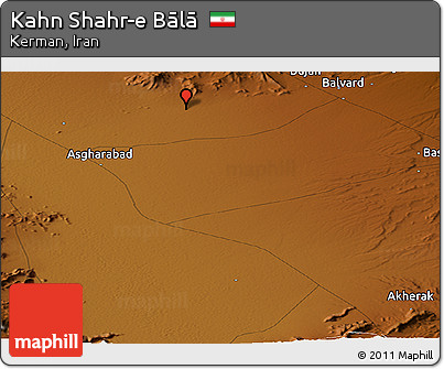 Physical Panoramic Map of Kahn Shahr-e Bālā