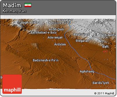 Physical Panoramic Map of Madīm