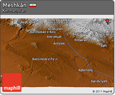 Physical Panoramic Map of Meshkān