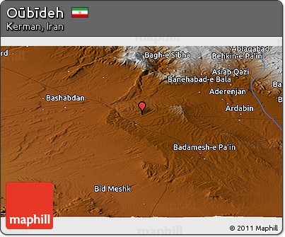 Physical Panoramic Map of Oūbīdeh