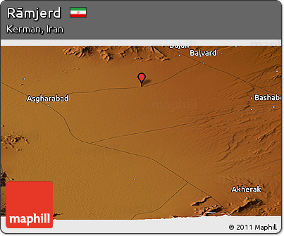 Physical Panoramic Map of Rāmjerd