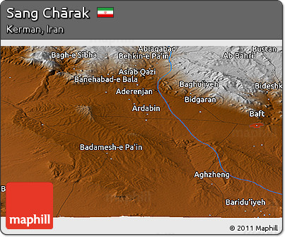 Physical Panoramic Map of Sang Chārak