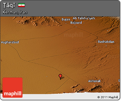 Physical Panoramic Map of Ţāqī