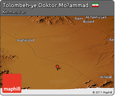 Physical Panoramic Map of Tolombeh-ye Doktor Moḩammad
