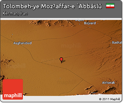 Physical Panoramic Map of Tolombeh-ye Moz̧affar-e `Abbāslū