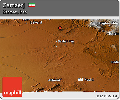Physical Panoramic Map of Zamzerj