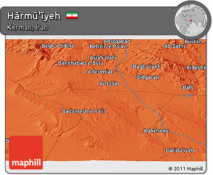 Political Panoramic Map of Hārmū'īyeh