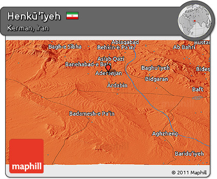 Political Panoramic Map of Henkū'īyeh