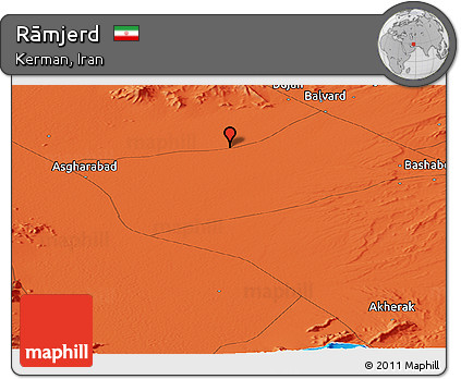 Political Panoramic Map of Rāmjerd
