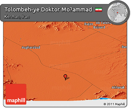 Political Panoramic Map of Tolombeh-ye Doktor Moḩammad