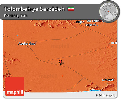 Political Panoramic Map of Tolombeh-ye Sarzādeh