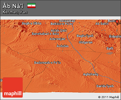 Political Panoramic Map of Āb Nā'ī