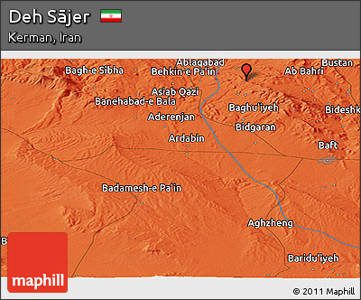 Political Panoramic Map of Deh Sājer