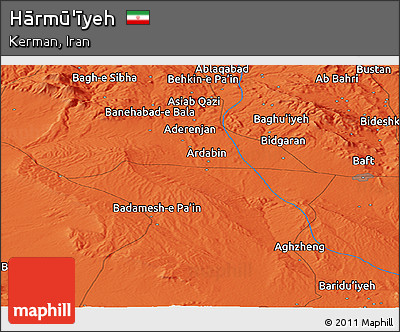 Political Panoramic Map of Hārmū'īyeh