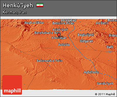 Political Panoramic Map of Henkū'īyeh