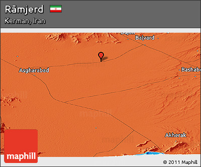 Political Panoramic Map of Rāmjerd