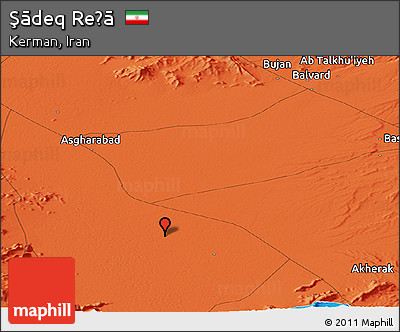 Political Panoramic Map of Şādeq Reẕā