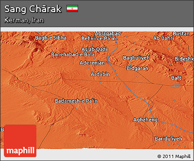 Political Panoramic Map of Sang Chārak