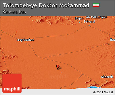 Political Panoramic Map of Tolombeh-ye Doktor Moḩammad