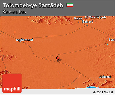 Political Panoramic Map of Tolombeh-ye Sarzādeh