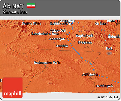 Political Panoramic Map of Āb Nā'ī