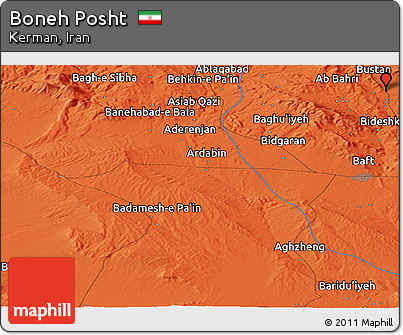 Political Panoramic Map of Boneh Posht