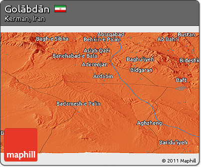 Political Panoramic Map of Golābdān