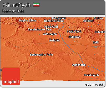 Political Panoramic Map of Hārmū'īyeh